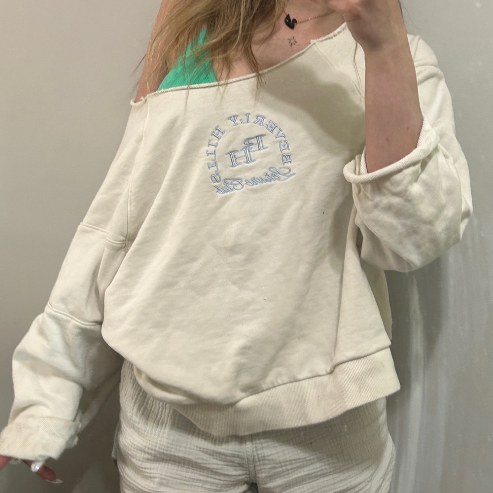 Off the shoulder Beverly Hills sweatshirt